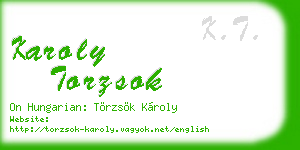 karoly torzsok business card